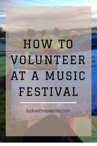 How to volunteer at a music festival