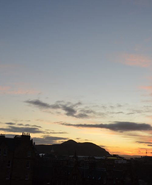On the joy of first light: Edinburgh