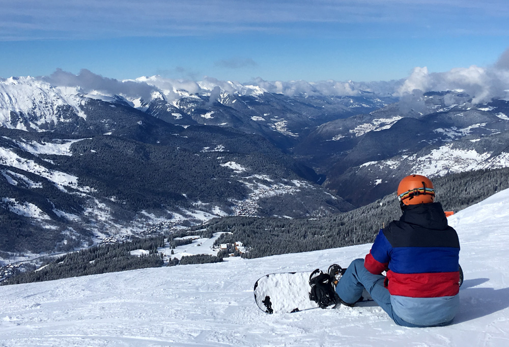 View down to Meribel